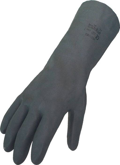 Chemiehandschuh Gr.8 schwarz EN 388,EN 374 PSA III ASATEX