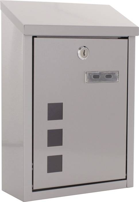 Briefkasten Casa H.325mm B.220mm T.100mm grau VA DIN C5 ROTTNER