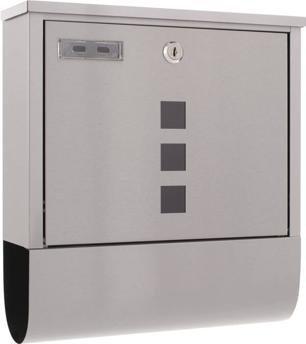 Briefkasten Costa H.305mm B.335mm T.100mm grau VA DIN C4 ROTTNER