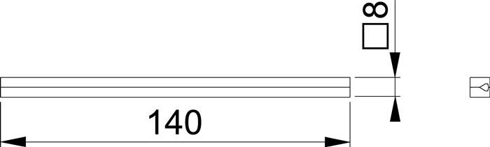 VK Profilstift 4-KT.8x140mm Fe verz.2-tlg.HOPPE