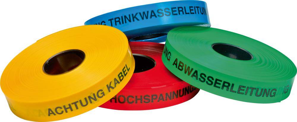Trassen-Warnband 250 m Achtung LWL-Kabel gelb