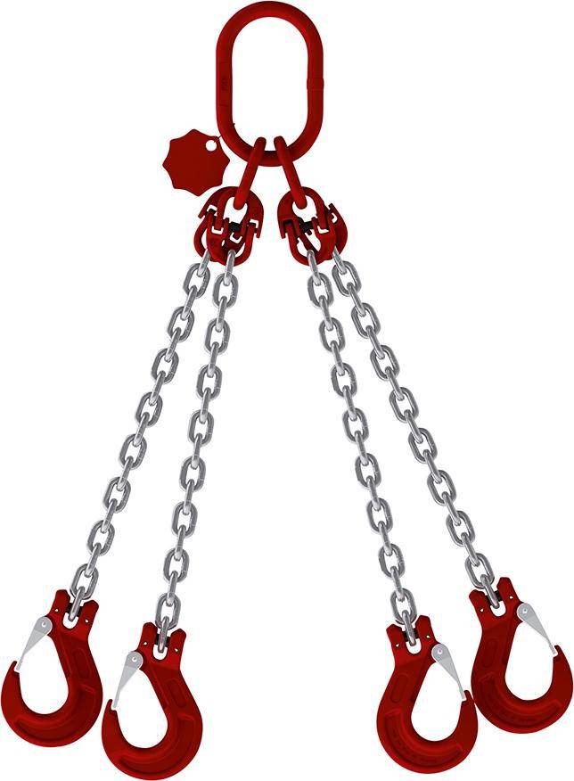 Kettengehänge verz 4-str L 2 m Tragkraft 45-60 3t