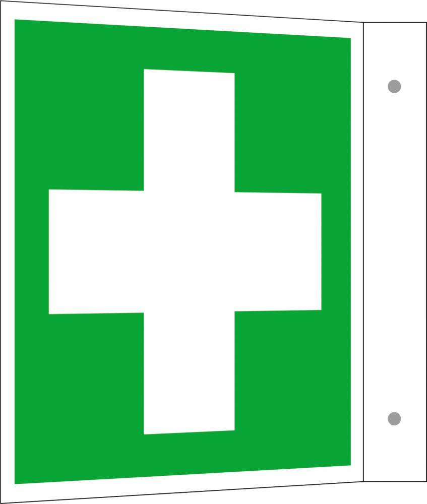 Rettungsschild Alu Erste Hilfe Fa. 200x200