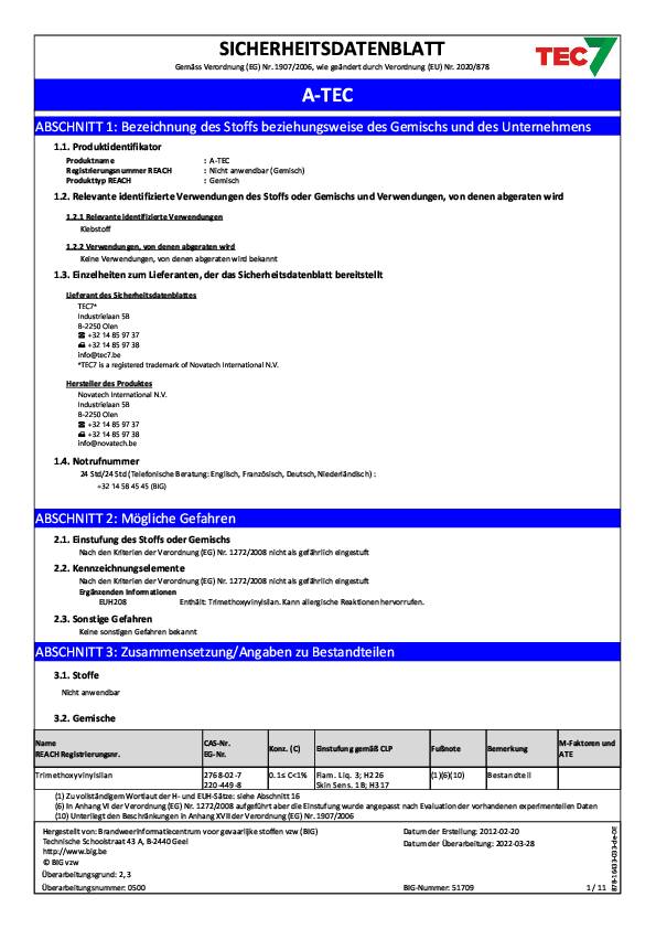 Kleb- u.Dichtstoff A-Tec schwarz 310ml TEC7