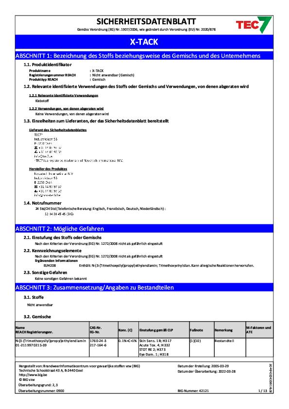 Montagekleber X-TACK weiß 290ml TEC7