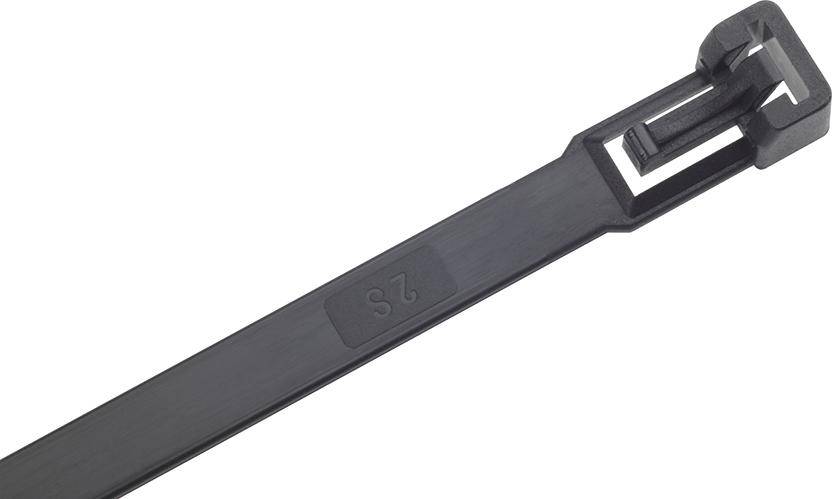 Kabelbinder Nylon schwarz280x7,5mm a100Stück lösbar SapiSelco
