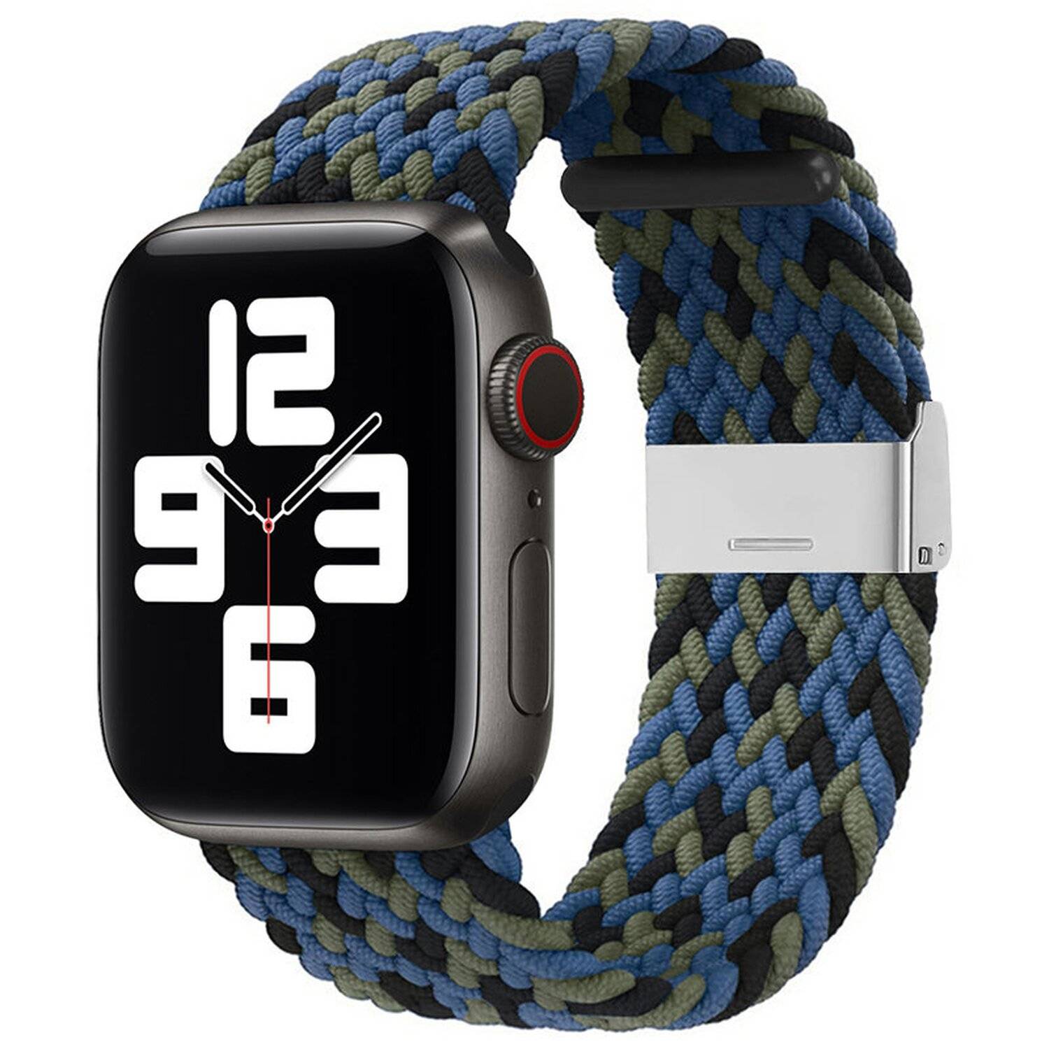 Armband Stoffarmband Ersatz für Apple Watch 7/6 / SE / 5/4/3/2 41mm 40mm 38mm Geflochtenes Armband Uhrenarmband Blau