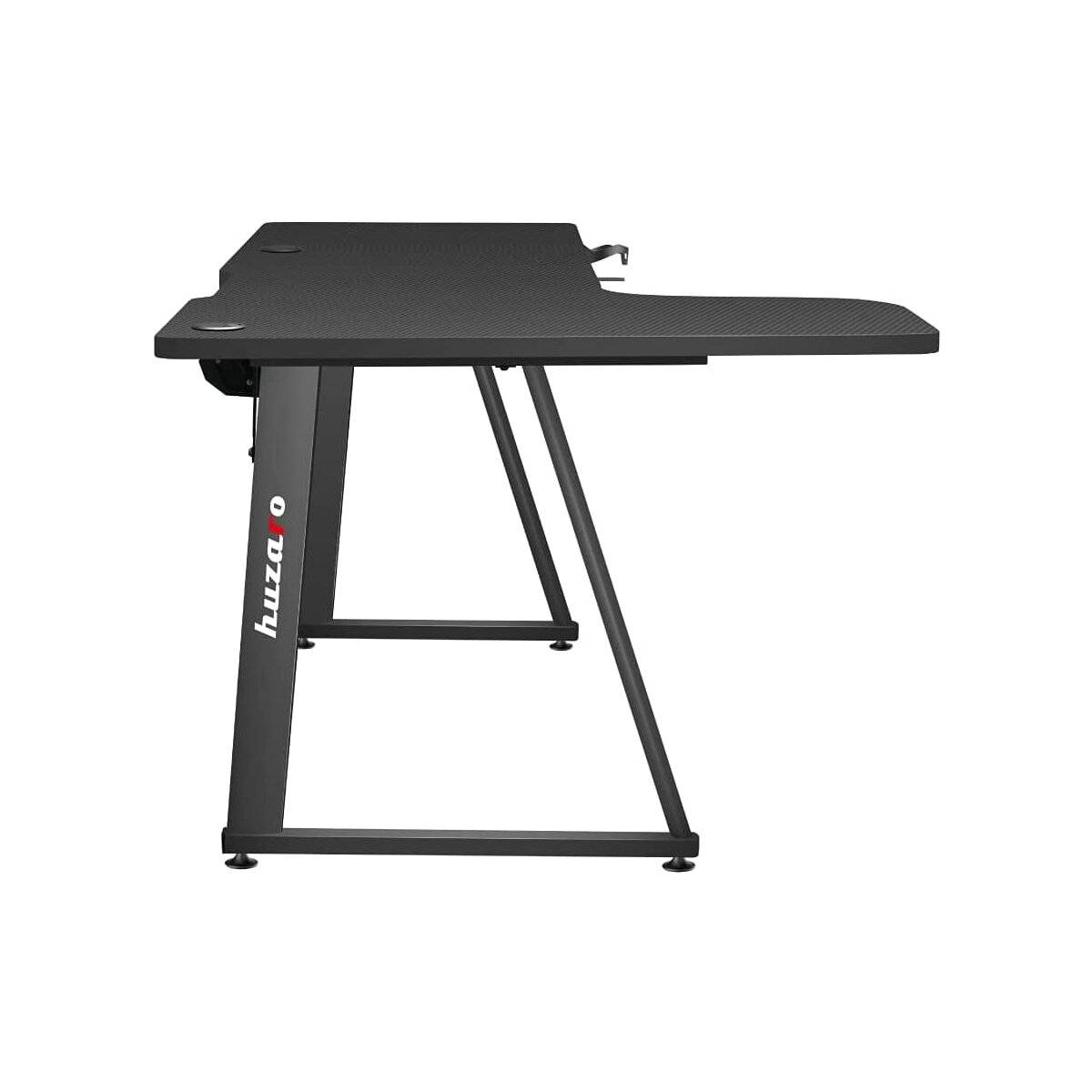 huzaro Hero 7.7 Schreibtisch PC Computer Ergonomische Carbon Tischplatte Getränkehalter Schwarz 160 x 75 x 100 cm