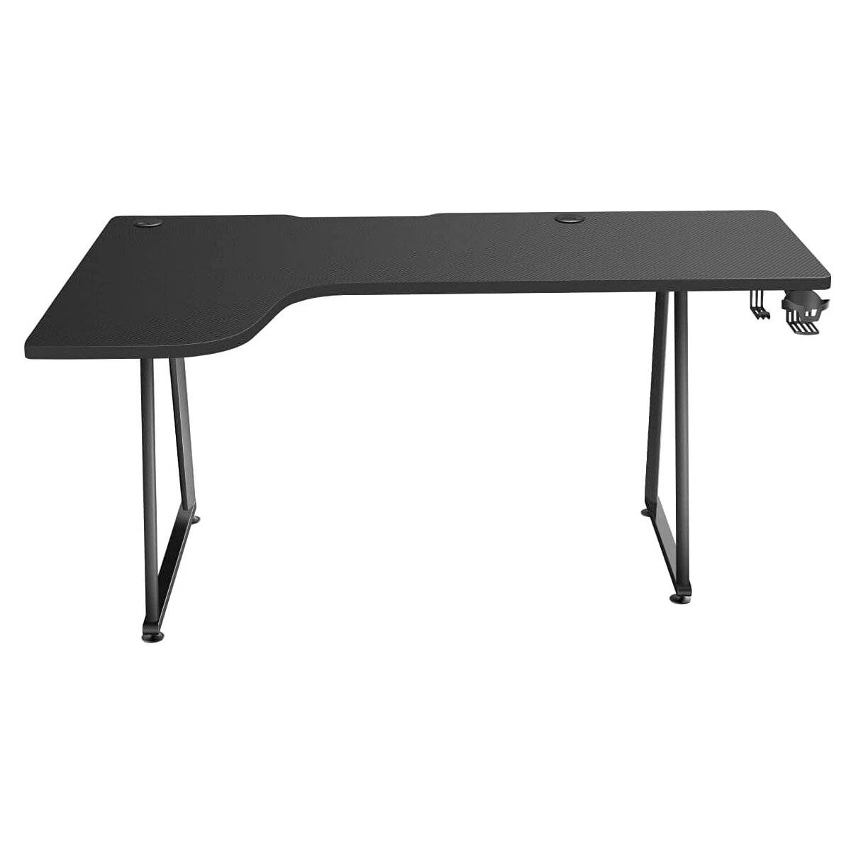 huzaro Hero 7.7 Schreibtisch PC Computer Ergonomische Carbon Tischplatte Getränkehalter Schwarz 160 x 75 x 100 cm