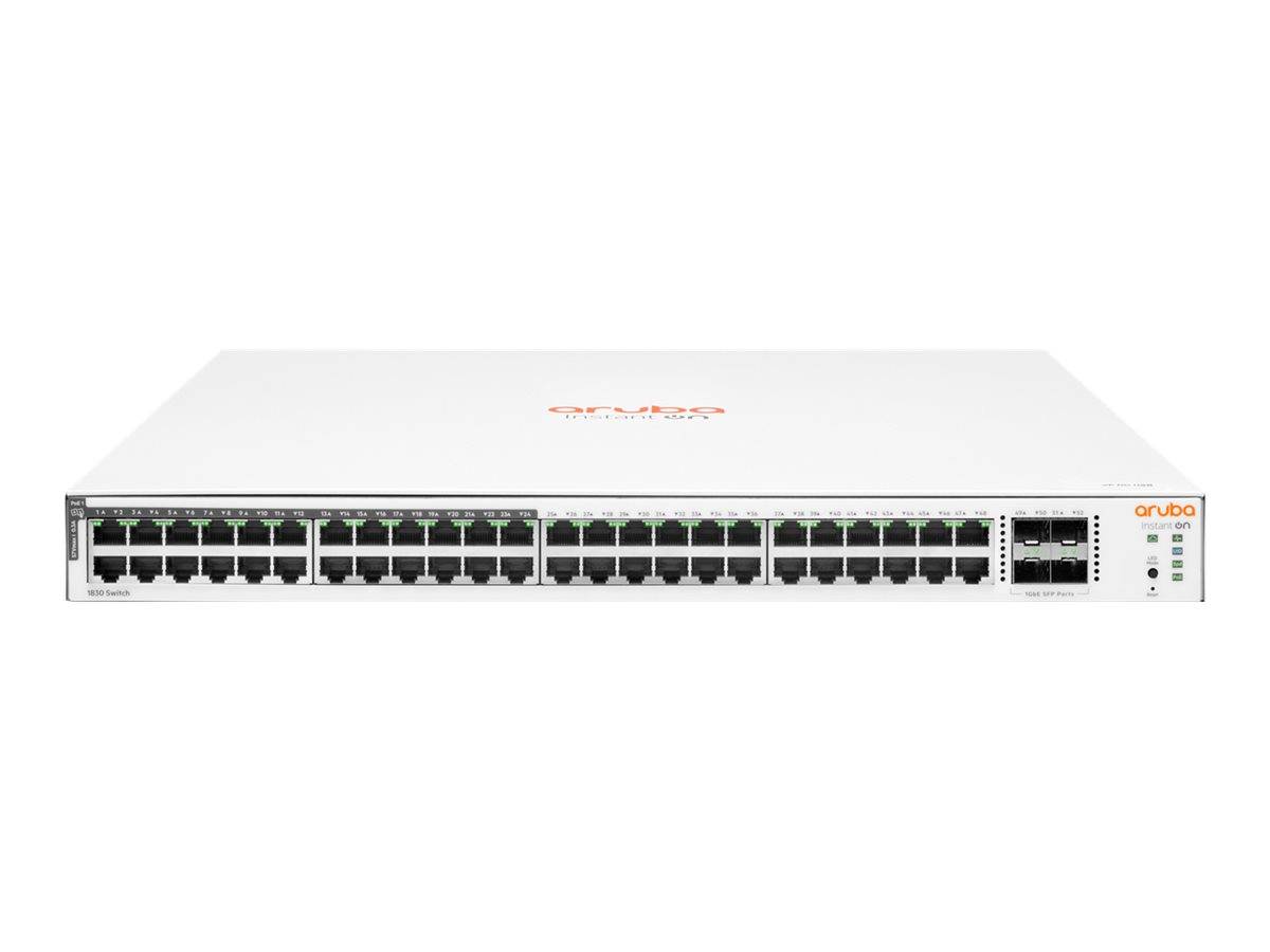 HPE Networking Instant On 1830 48G 24p Class4 PoE 4SFP 370W Switch - Switch - Smart - 24 x 10/100/1000 + 24 x 10/100/100