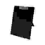 Klemmbrett Aufsteller / Präsentationsklemmbrett / Standklemmbrett, A4, genäht, aus Karton, mit Klemmmechanik, mit Aufstellfunkion, Farbe: schwarz