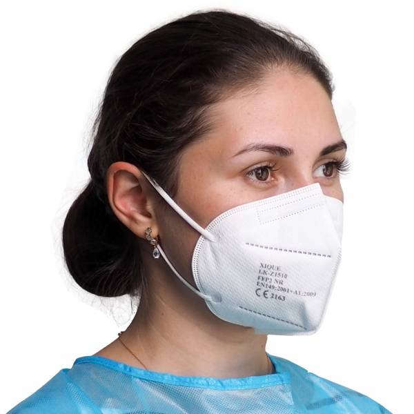 Sparpack Atemschutzmaske faltbar Xique CE 2163 Schutzstufe FFP2 - Pack a 20 Stück