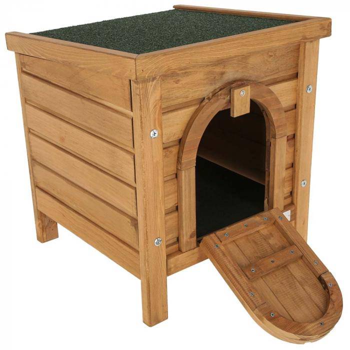 Kleintierhaus Outdoor - Holz - Länge 36 cm - Breite 36 cm - Höhe 40 cm