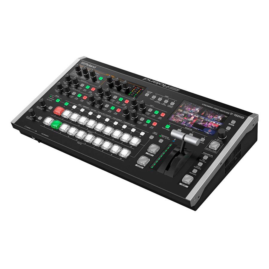 ROLAND V-160HD - 16-Kanal Streaming HD Video-Switcher (4,3" LCD-Display | 3G-SDI & HDMI | PTZ-Steuerung | USB-C