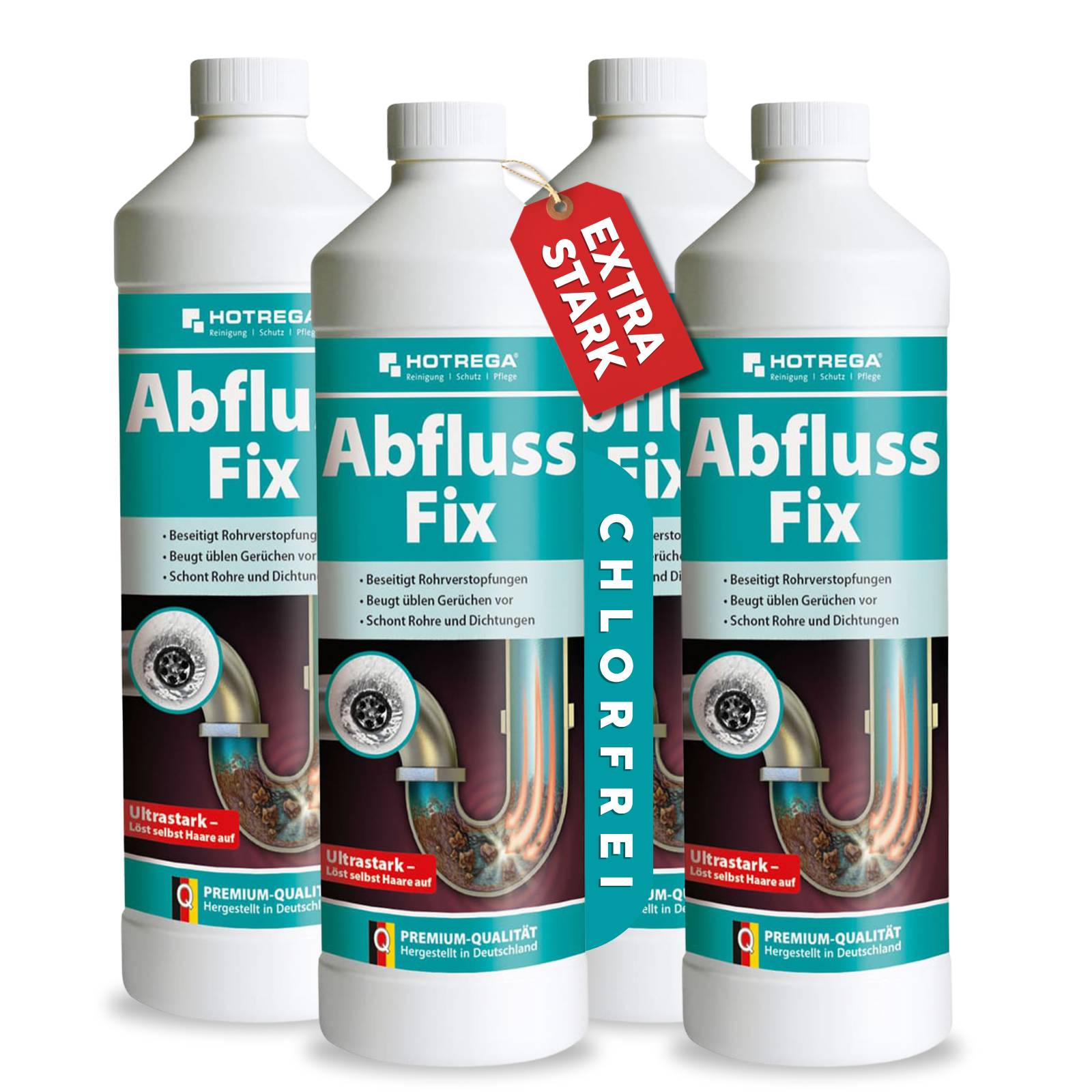 HOTREGA Abfluss Fix Konzentrat Sets - Menge:4