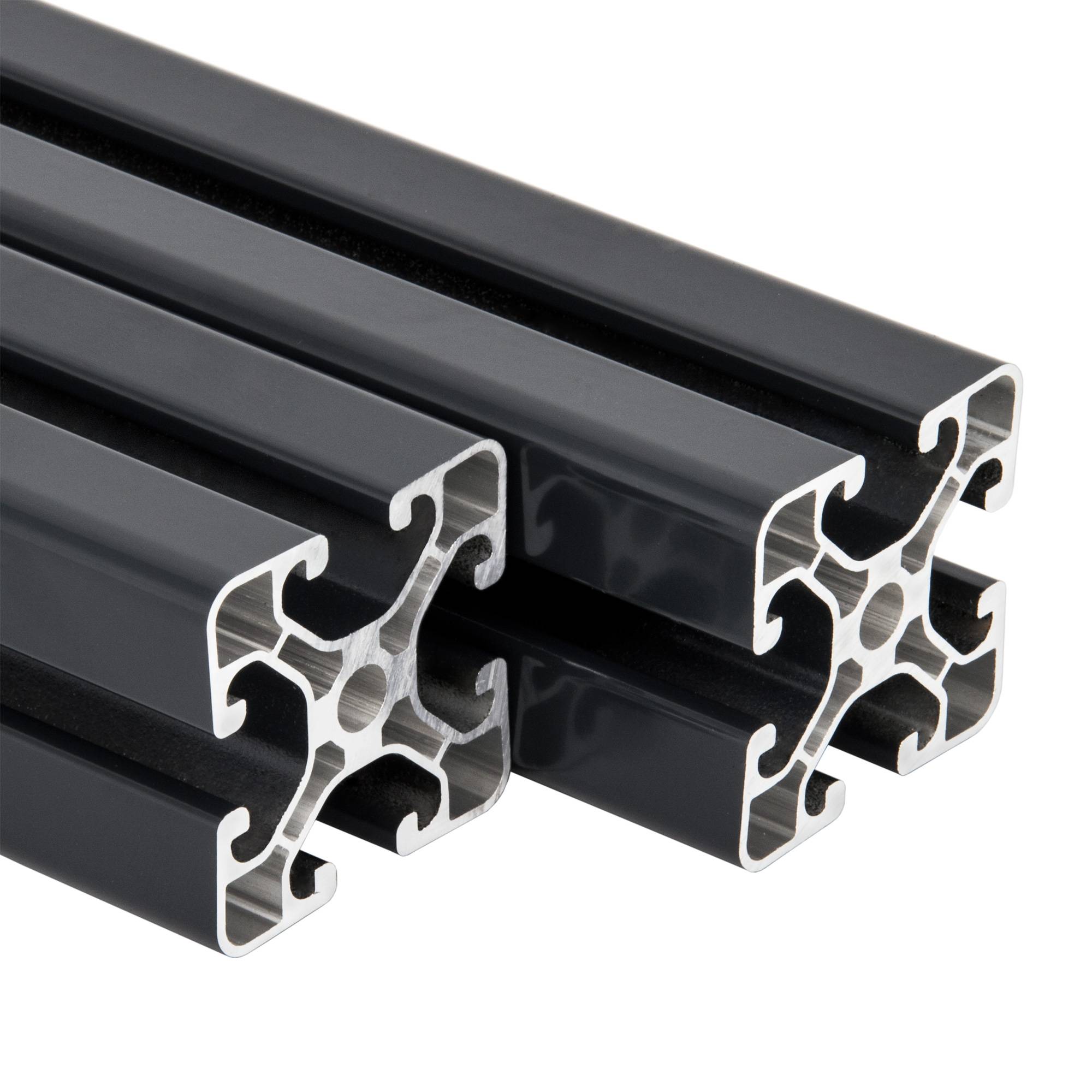 SCHMIDT systemprofile 2000mm Aluminium Profil 40x40mm Nut 8 Strebenprofil Anthrazit 4040 Alu Konstruktionsprofil Aluprofil 2m