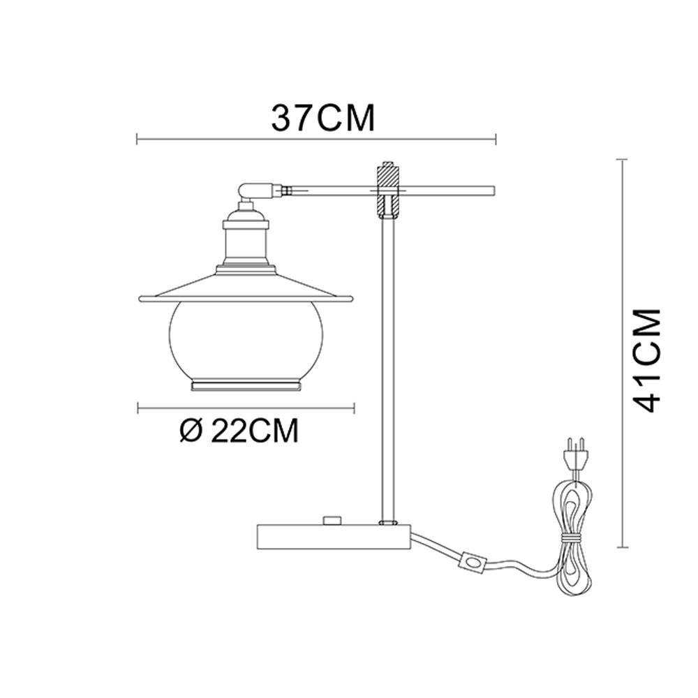 Schreib Tisch Lampe Metall Leuchte Bronze Glas Wohn Schlaf Zimmer Beleuchtung