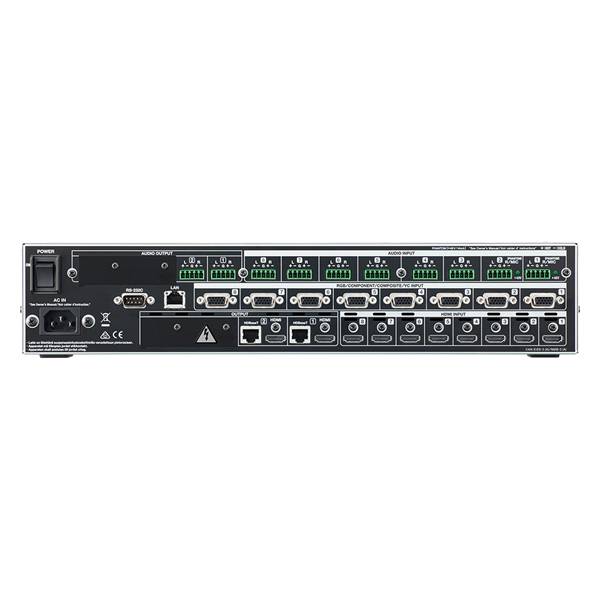 ROLAND XS-82H - Multi-Format HD Matrix Switcher (8x HDMI-In & 2x HDMI-Out | 16-Kanal Audio-Mixer | HDBaseT | RS-232 |