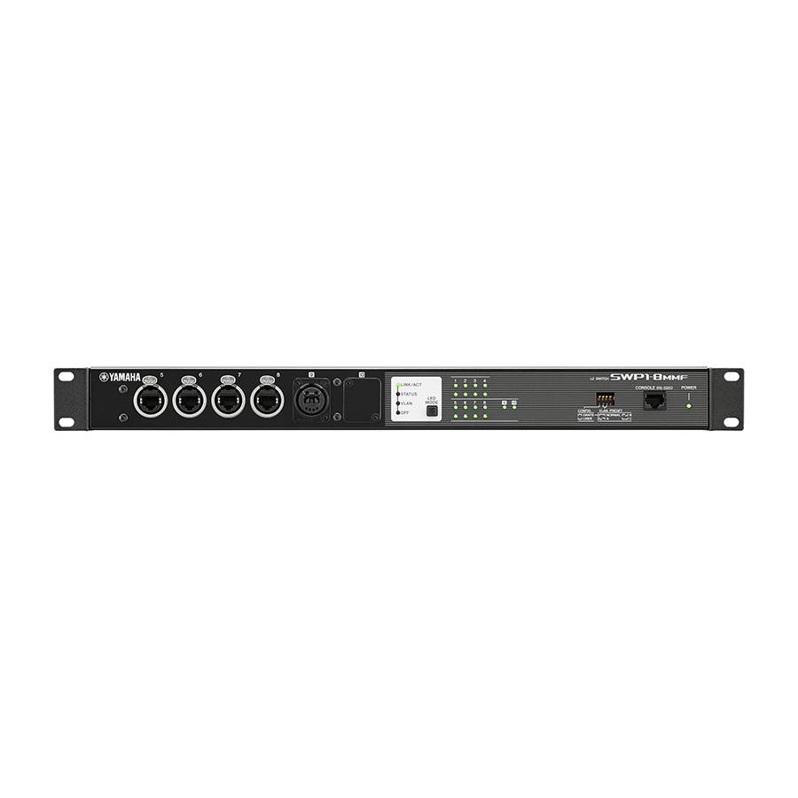 YAMAHA SWP1-8MMF - L2 Netzwerk-Switch (8 etherCON-Port | 1 opticalCON-Port | 1 optioneler Steckplatz)