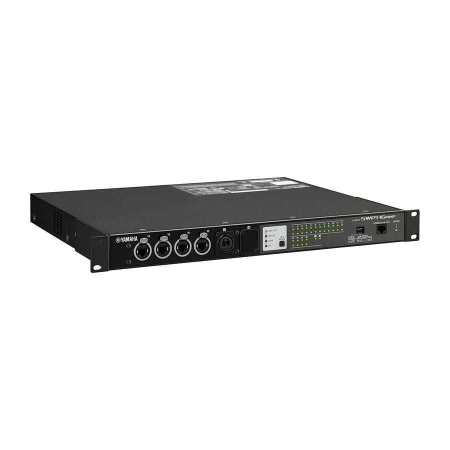 YAMAHA SWP1-16MMF - L2 Netzwerk-Switch (12 etherCON-Port | 4 RJ45-Port | 1 opticalCON-Port | 1 optioneler Steckplatz)