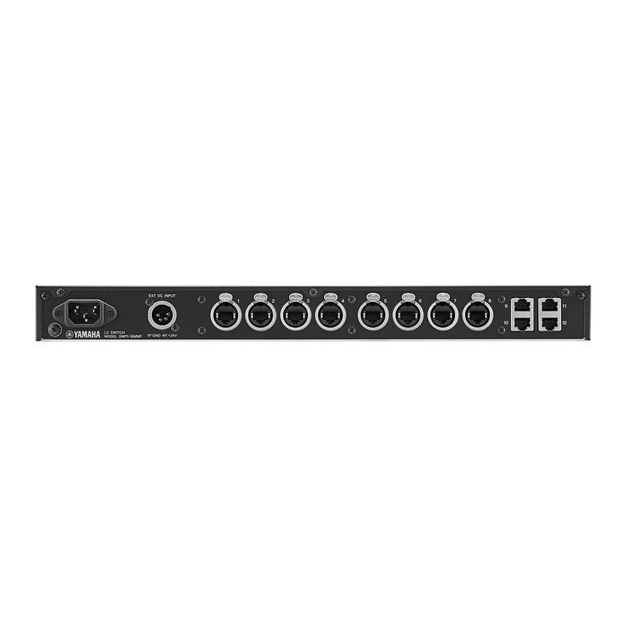 YAMAHA SWP1-16MMF - L2 Netzwerk-Switch (12 etherCON-Port | 4 RJ45-Port | 1 opticalCON-Port | 1 optioneler Steckplatz)