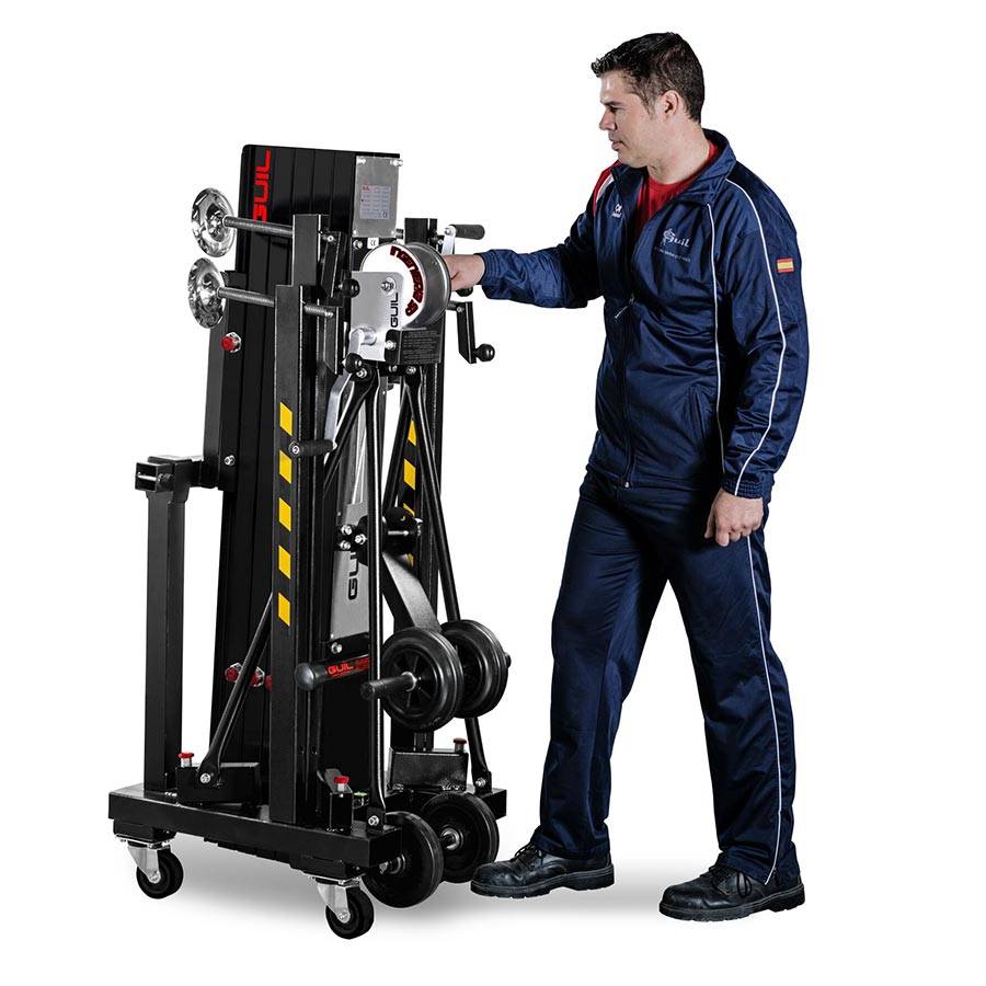GUIL ULK-600XL - Kompakter Gabellift mit Winde (Arbeitshöhe max. 6,00m | Belastbarkeit max. 350kg | Ladehöhe 30cm |