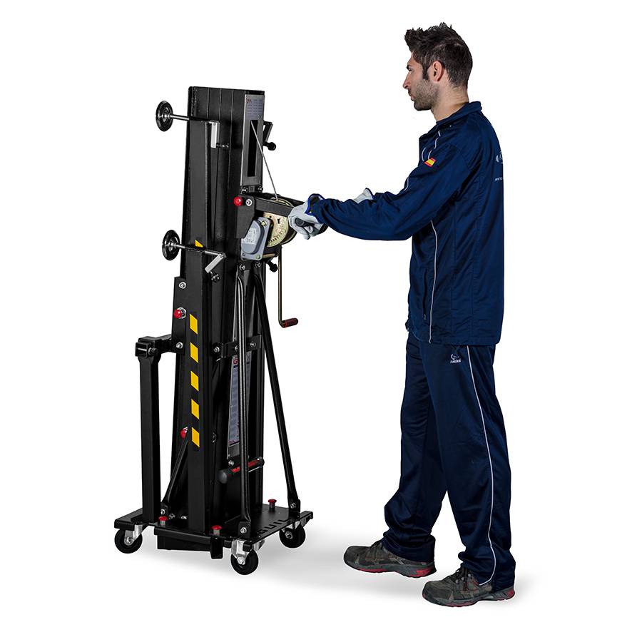 GUIL ULK-400 - Kompakter Gabellift mit Winde (Arbeitshöhe max. 5,00m | Belastbarkeit max. 200kg | Ladehöhe 19cm |