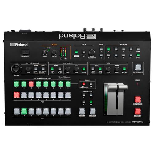 ROLAND V-600UHD - 6-Kanal 4K HDR Multi-Format Video-Switcher (12G-SDI & HDMI | Embedded-Audio | PTZ-Steuerung | Ultra