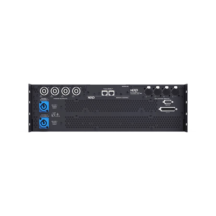 NEXO NXAMP4X4MK2 - Digitaler 4-Kanal-Leistungs-TD-Controller (4x 4.500 Watt | 3HE Rackgerät) - in schwarz/silber
