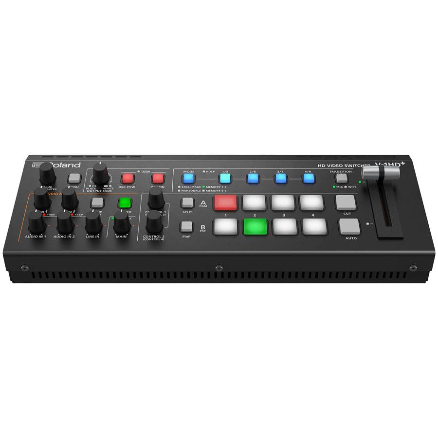 ROLAND V-1HD+ - Kompakter 4-Kanal HD Video-Switcher (1.080p | 4x HDMI-In & 2x HDMI-Out | Embedded Audio | Video-Scaler |