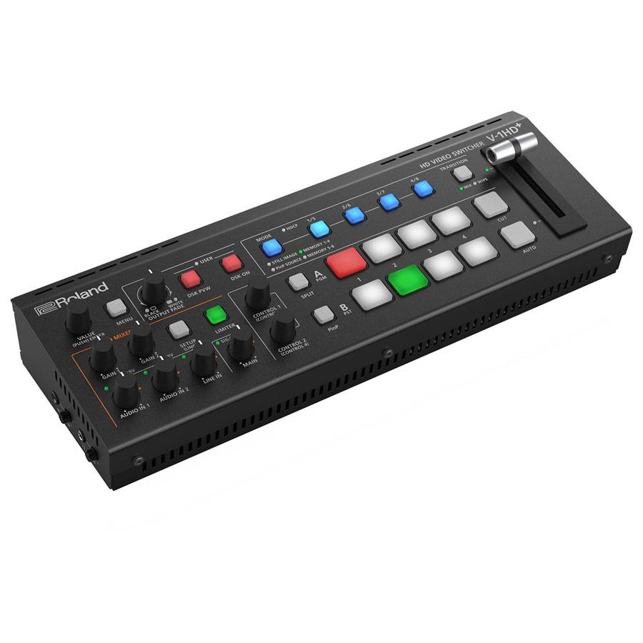 ROLAND V-1HD+ - Kompakter 4-Kanal HD Video-Switcher (1.080p | 4x HDMI-In & 2x HDMI-Out | Embedded Audio | Video-Scaler |
