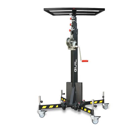 GUIL ELC-730/R - Kompakter Teleskop-Lift mit Rädern und Ø 35 mm Spigot (Höhe max. 4,58m | Belastbarkeit max. 125kg |
