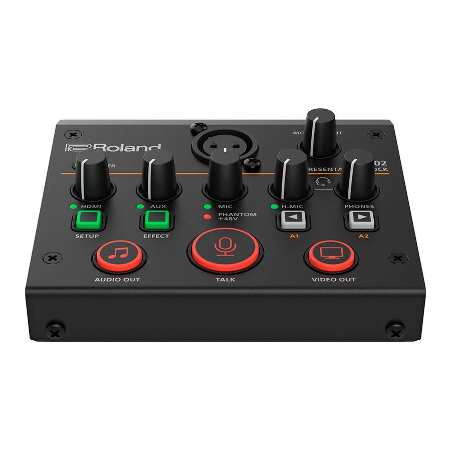 ROLAND UVC-02 - Web-Präsentations-Dock (1.080/60p | Embedded Audio | USB3.0-Streaming | XLR-Mikrofoneingang | AUX-In)