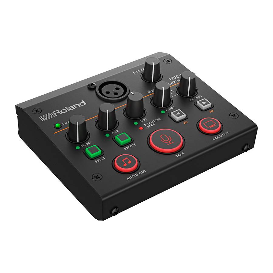 ROLAND UVC-02 - Web-Präsentations-Dock (1.080/60p | Embedded Audio | USB3.0-Streaming | XLR-Mikrofoneingang | AUX-In)