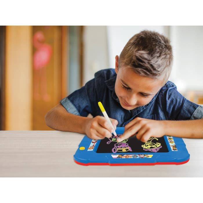 PAT 'PATROUILLE Schiefer zum Zeichnen von Neonlicht mit Markern und Farbmodellen - LEXIBOOK