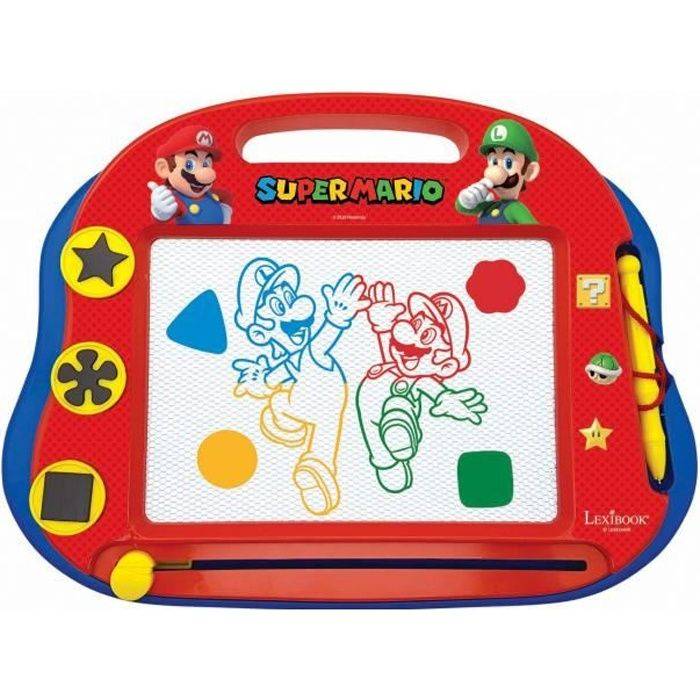SUPER MARIO Magic Slate A5-Format mit magnetischem Zubehör zum Zeichnen in Farben - LEXIBOOK