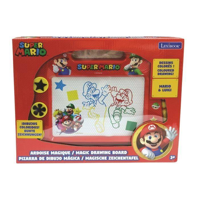 SUPER MARIO Magic Slate A5-Format mit magnetischem Zubehör zum Zeichnen in Farben - LEXIBOOK