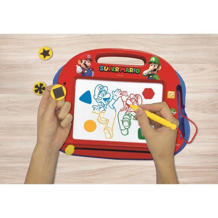 SUPER MARIO Magic Slate A5-Format mit magnetischem Zubehör zum Zeichnen in Farben - LEXIBOOK