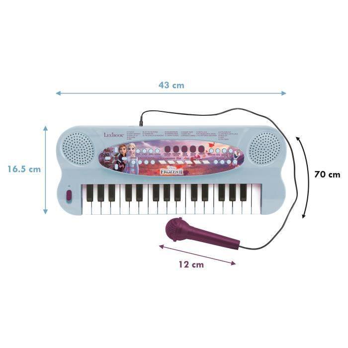 LEXIBOOK - Frozen II - Elektronische Tastatur mit Mikrofon (32 Tasten)