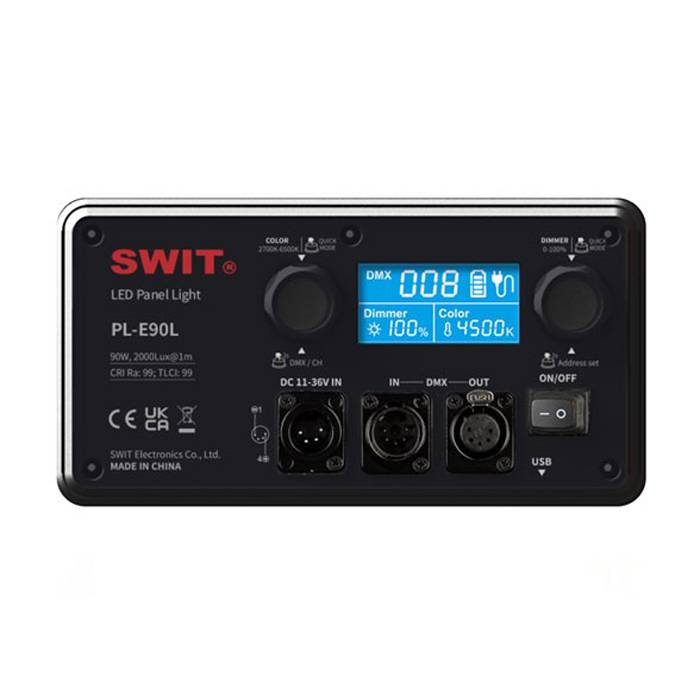 SWIT ELECTRONICS PL-E90L -Tragbare Bi-Color SMD LED Panel Leuchte (90 Watt | 2.000 Lux | 2.700 - 6.500 K | CRI 99 |