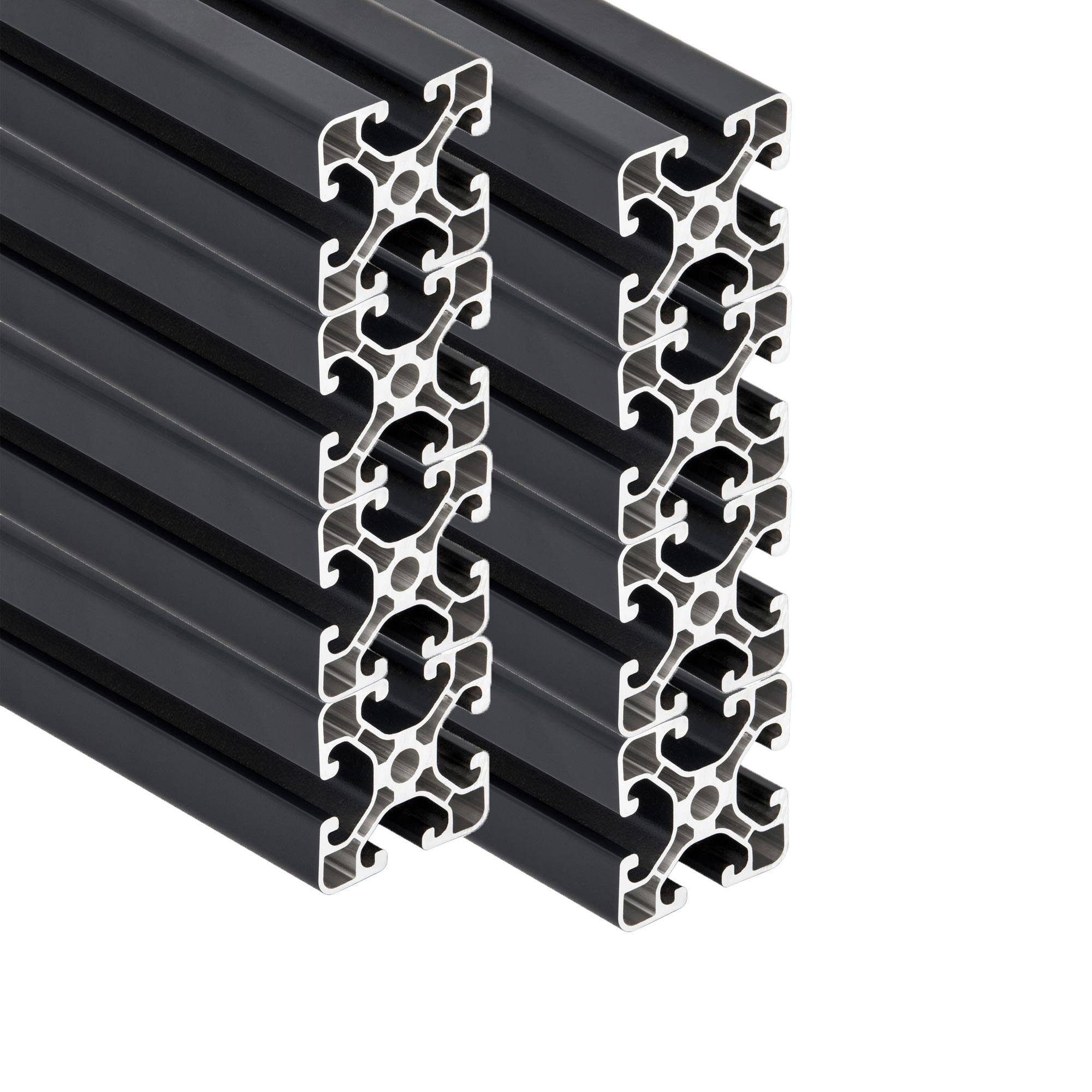 SCHMIDT systemprofile 8 Stück 2000mm Aluminium Profil 40x40mm Nut 8 Strebenprofil Anthrazit 4040 Aluprofil Konstruktionsprofil 2m