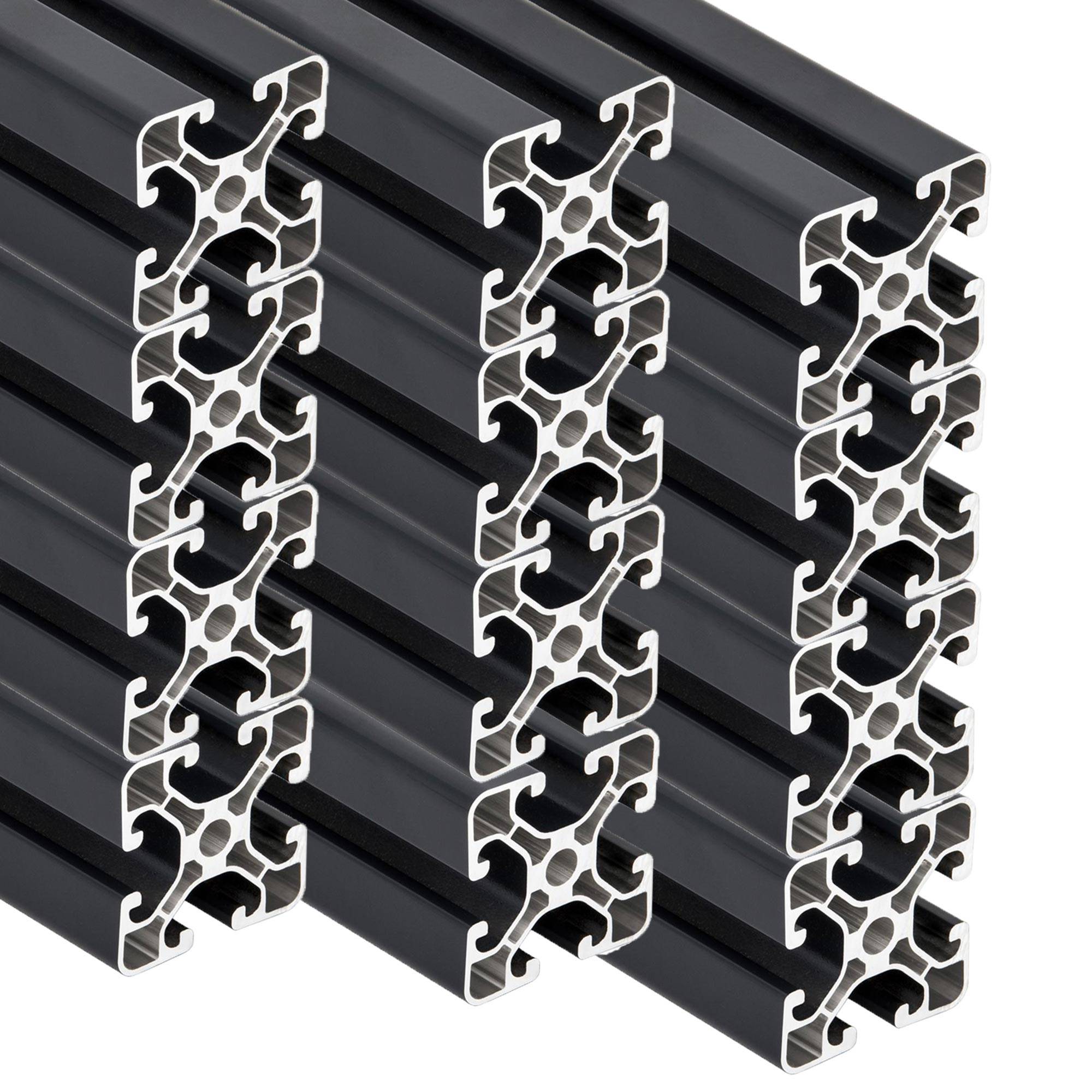 SCHMIDT systemprofile 12 Stab je 2000mm Aluminium Profil 40x40mm Nut 8 Strebenprofil Anthrazit 4040 Aluprofil Konstruktionsprofil 2m - Gesamt 24m