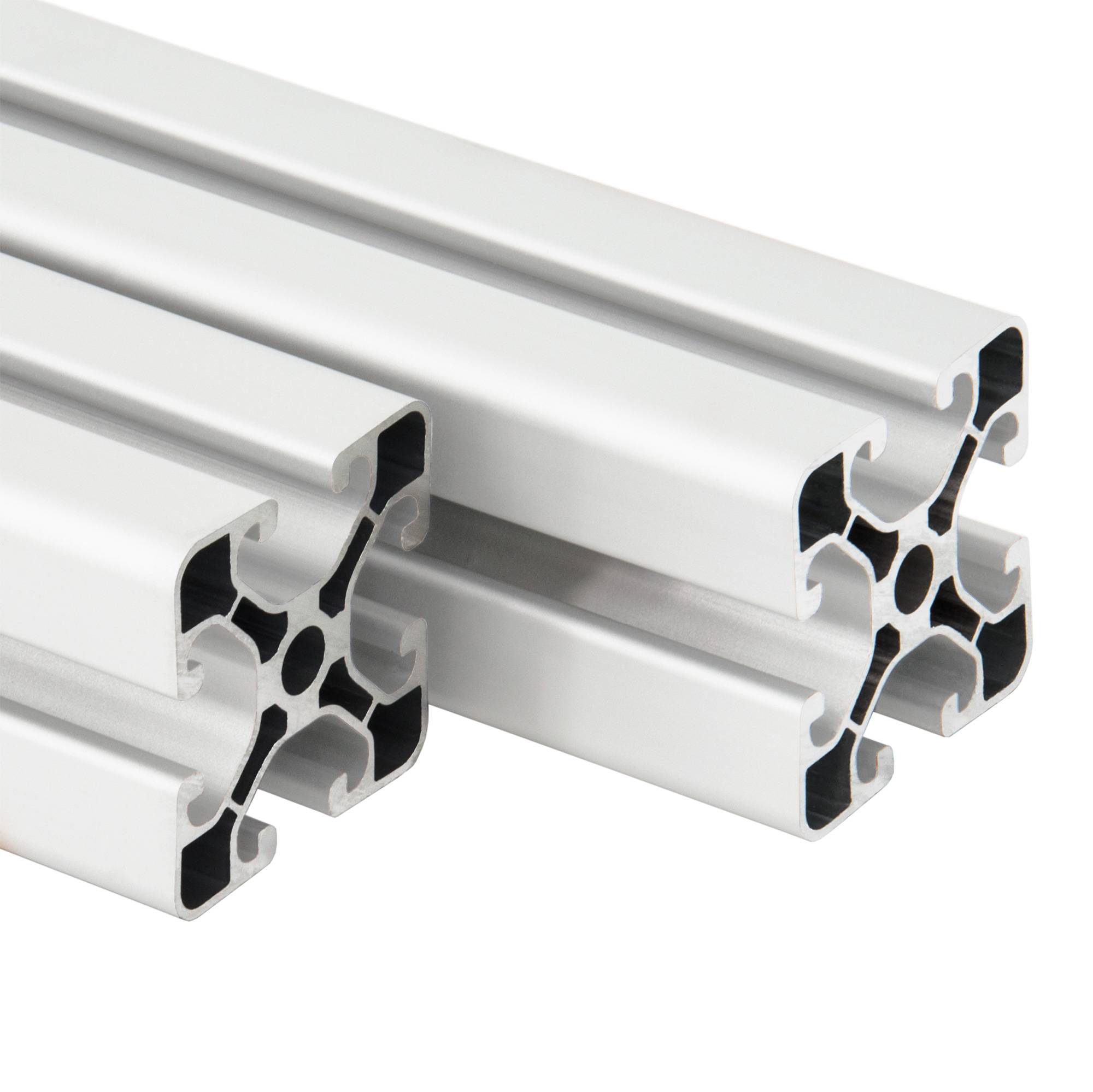 SCHMIDT systemprofile 10 Stück 2000mm Aluminium Profil 40x40mm Nut 8 Strebenprofil Weiß 4040 Aluprofil Konstruktionsprofil 2m