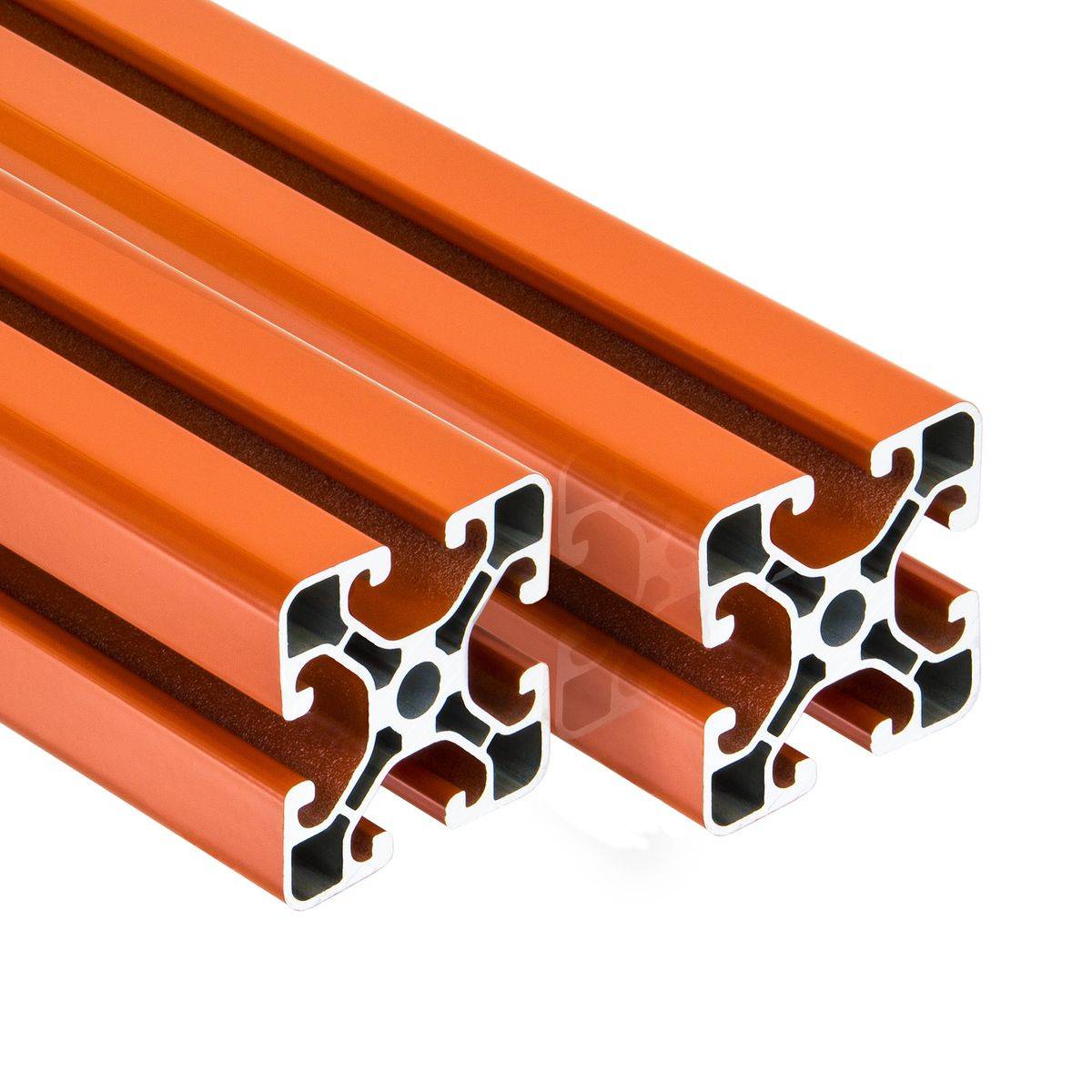SCHMIDT systemprofile Aluprofil 40x40 mm Nut 8 Typ I - 2000 mm - Aluminiumprofil Orange pulverbeschichtet, Strebenprofil 4040, Konstruktionsprofil