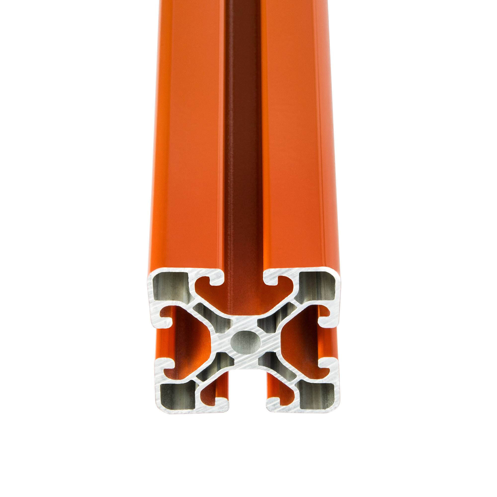 SCHMIDT systemprofile 6 Stück 2000mm Aluminium Profil 40x40mm Nut 8 Strebenprofil Orange 4040 Aluprofil Konstruktionsprofil 2m
