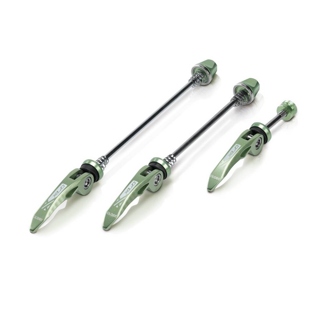 XLC QR-L05 Schnellspannset Colour Edition, lime green, 3-teilig (1 Set)