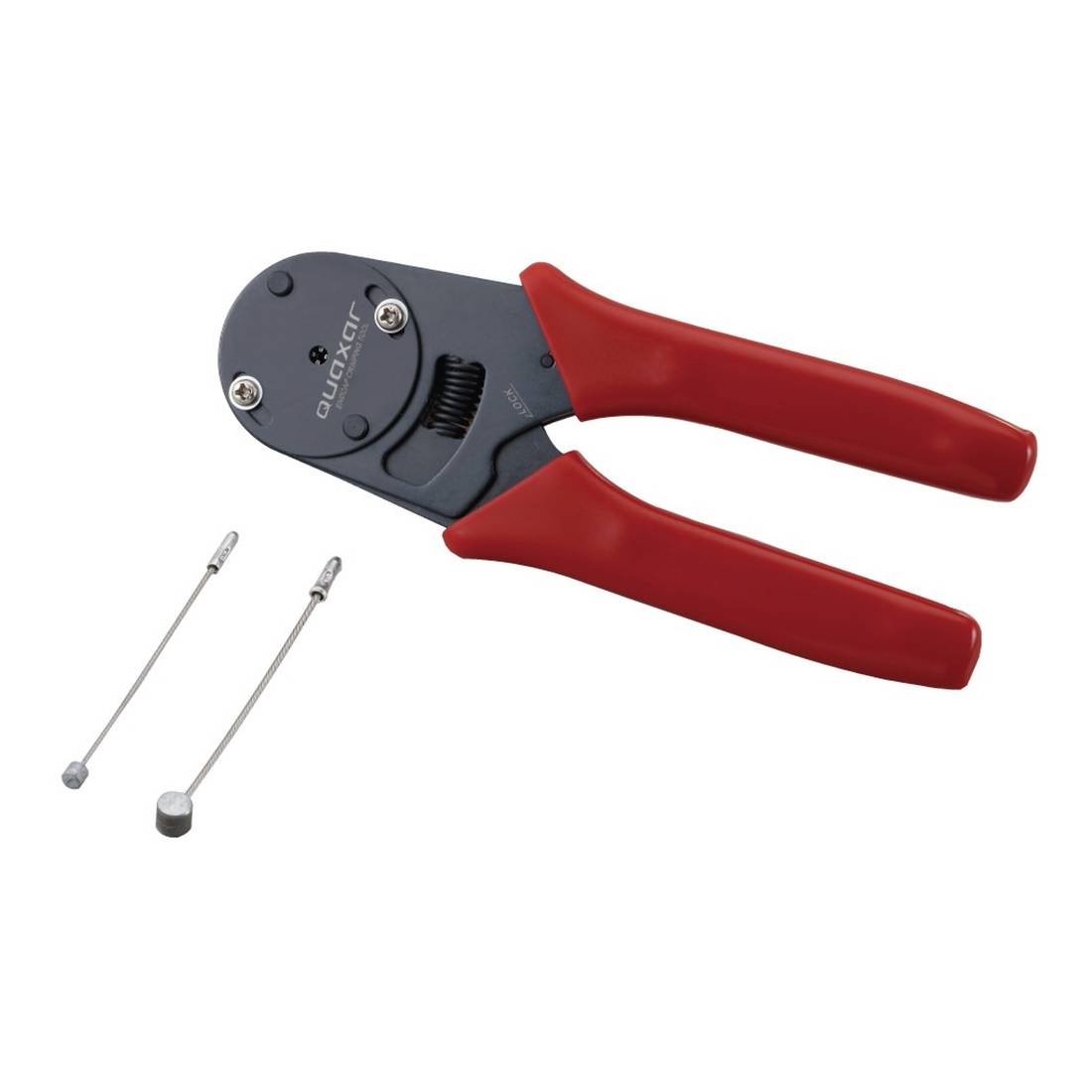 Quaxar QCP02 Crimp-Zange Quaxar für Brems- und Schaltzugendkappen, rot/schwarz