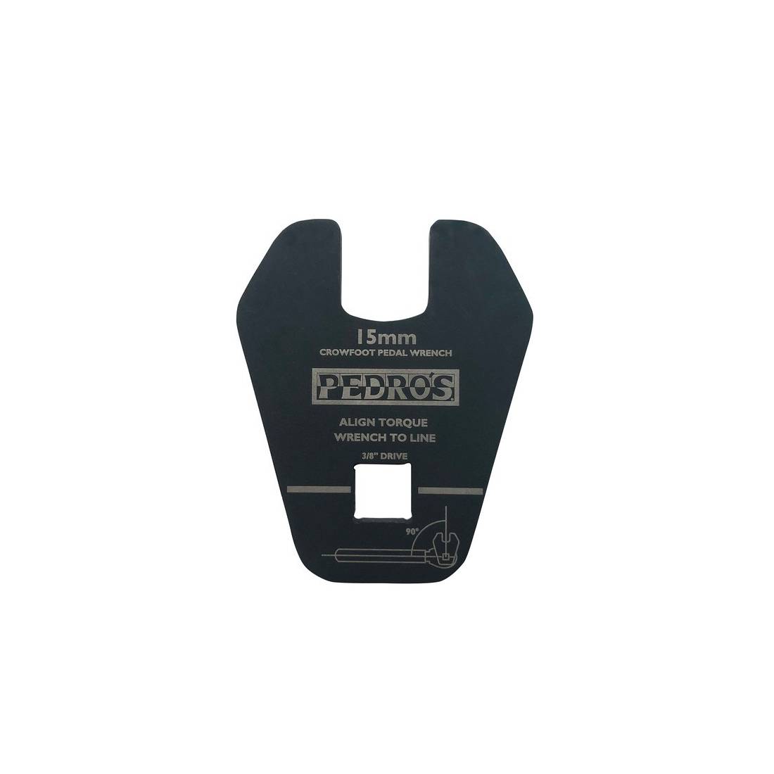 Pedro's Crowfoot Pedalschlüssel 3/8" drive, 15mm, schwarz