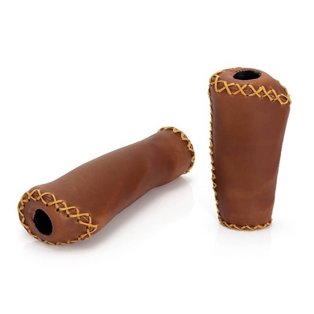 XLC GR-G11 Griffe Retro, 135/92 mm, Ø 22 mm, Lederoptik, braun (1 Paar)