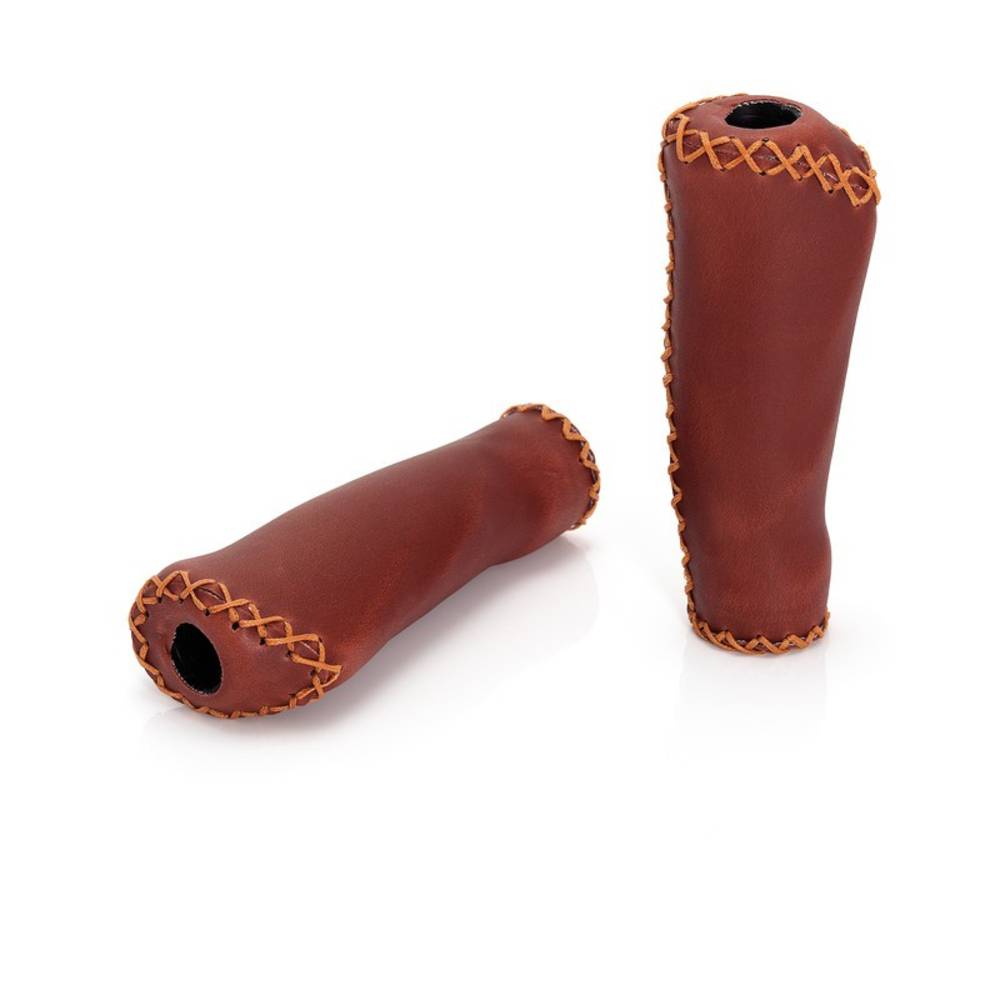 XLC GR-G11 Griffe Retro, 135/92 mm, Ø 22 mm, Lederoptik, braun (1 Paar)